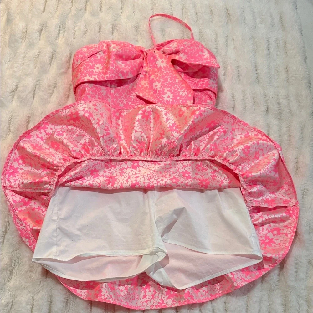 Lilly Pulitzer Pink Floral Dress with Bow Detail - Picture 7 of 9